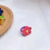 Anillo de Flor Tejido de Lana Hecho a Mano Transfronterizo de Amazon Anillo Lindo Corazón de Chica de Primavera Accesorios Versátiles de Color Contrastante