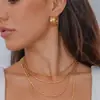Brincos de Aço Titânio Dobrado Estilo Ins Celebridade da Internet Lava Brincos de Aço Inoxidável High-end Fashionáveis Brinco