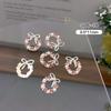 Arte de Uñas Decoración Navideña Aleación Joyería para Uñas Lazo Nueva Decoración de Diamantes de Aleación Accesorios de Perlas Estereoscópicas Joyería