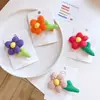 Novo Grampo de Cabelo Flor de Algodão Bolha Colorida Estereoscópica para Mulheres com Franja Lateral, Grampo Lateral Doce e Fofo para Meninas