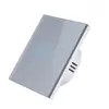 86 Interruptor de pared europeo de un solo toque, panel táctil puro, 1 encendido 2 encendidos 3 encendidos, panel gris