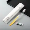 Cepillo de dientes desechable para hotel y casa de huéspedes con pasta de dientes, cerdas suaves, set de cepillos de dientes para invitados del hogar, artículos de tocador para la habitación