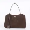 Bolso Tote Rodeo de Cuero Genuino de Gran Capacidad, Bolso de Hombro Cruzado Práctico para el Trabajo, Bolso de Mano de Alta Gama con Patrón de Cocodrilo para Mujer