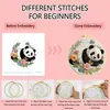 Kit de Bordado de Panda Gigante Perezoso y Acostado Decoración de Sala de Estar Ins Nórdica Transfronteriza Arte de Pared Hecho a Mano DIY Fabricante Venta al por Mayor