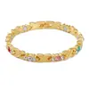 Venda Quente Transfronteiriça Moda Europeia e Americana Pulseira Magnética Destacável em Formato de Coração Liga Ecológica Inlaid com Strass Pulseira Ajustável Feminina