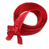 Venta Caliente Cremallera de Nylon Abierta 2 m No. 5 Cremallera de Nylon Abierta Cremallera Larga Engrosada Negra Roja Azul Blanca Gris