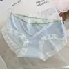 Pelia Fox Roupa Íntima Feminina de Seda Gelada Sem Costura com Forro de Algodão, Fresca, Ultra Fina, Estilo Doce Japonesa, Cintura Média, Calça Máscara