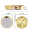 Cabeça de Relógio de Metal com 36mm de Diâmetro Mini Relógio Inserível Relógio de Presente Acessórios para Relógio Relógio de Parede de Liga Relógio de Quartzo