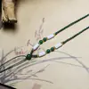 Vendas Diretas de Fábrica Atacado DIY Artesanal Tecido Joias Colares Versátil Pingente de Jade Colares Fio Vermelho para o Ano de Nascimento