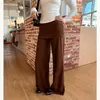 Calça Maternity Estilo Coreano Micro Flare Feminina Primavera 2026 Nova Confortável Cobertura do Bumbum Micro-Elástico Moda Cintura Média Emagrecedora Calça Maternity