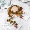 Enredadera de rosas artificiales, enredadera de flores falsas, cubierta para tubería de aire acondicionado, decoración de techo para sala de estar, enredadera de plástico, planta trepadora