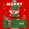 Serie de Árbol de Navidad de Papá Noel Muñeco de Dibujos Animados Modelo Adornos Bloques de Construcción de Micropartículas Juguetes Educativos de Ensamblaje Venta al por Mayor