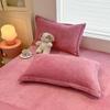Funda de almohada de terciopelo de leche de doble cara engrosada con tres ardillas Funda de almohada de terciopelo de cristal Funda de almohada cálida