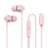 Audífonos In-Ear Metálicos con Cable y Control de Volumen con Micrófono Graves Pesados Computadora Teléfono Móvil Universal E-Sports Tapones para los Oídos Venta al por Mayor en Stock