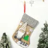 Calcetín Navideño Grande Nuevo Muñeco de Anciano sin Rostro Calcetines de Lino Navideños Tridimensionales Bolsa de Dulces Bolsa de Regalo Colgante