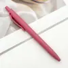 Caneta Esferográfica Plástica Revestida com Spray Cor Macaron Papelaria Estudantil Caneta Esferográfica Escritório Comercial Caneta de Presente Publicitário Venda por Atacado em Estoque