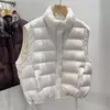Colete de Penas Atacado para Mulheres Outono Inverno Roupa Exterior Gola Alta Novo Estilo 2026 Camada Quente Colete Jaqueta
