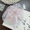 Scrunchie de Malha Floral Fresco Estilo Coreano Novo Início de Primavera High-End para Menina Laço de Cabelo Estilo Fada Acessório de Cabelo