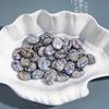 Plata Antigua Gris Perforada Luna Fría Galvanizada Agujero Recto Cuentas Sueltas Cuentas Checas DIY Cadena para Teléfono