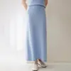 Falda lápiz casual versátil de cachemir 100% puro para mujer, elegante y a la moda, corte ajustado
