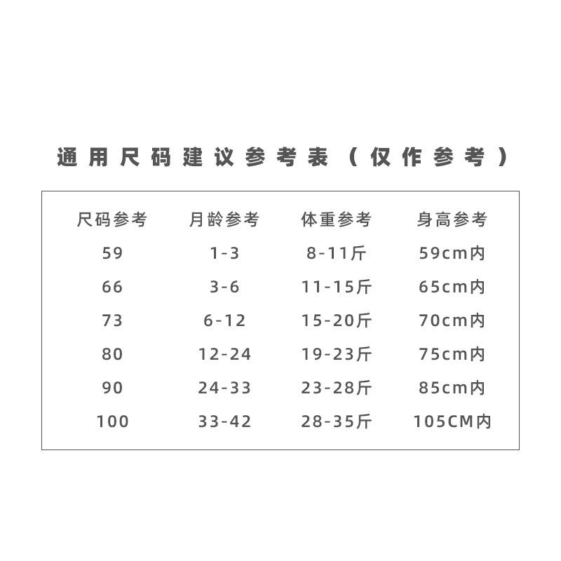 800尺码表59-100
