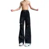 Calça Jeans Curva de Verão 2026 Calça Larga Casual com Design Único e Calça Reta Casual Pintada para Homens