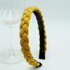 Diadema trenzada color Morandy cuero esmerilado diadema trenzada cuero PU hebilla de presión para el pelo simple venta al por mayor de fábrica
