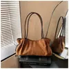 Bolso de hombro vintage simple de gran capacidad para mujer, moderno y versátil, textura de alta calidad, adecuado para la escuela, uso casual y como bolsa de mano para el trabajo