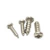 Tornillo de cabeza redonda dura niquelada PA M2.2-M5 con cabeza plana y cola puntiaguda GB845, tornillo electrónico pequeño