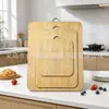 Tábua de Corte Doméstica de Placa de Alta Densidade Imitando Madeira de Bambu com Alça Interna para Pendurar e Secar