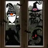 Adesivos de porta para Halloween careta de terror atmosfera de diabo layout adesivos de feltro festival dos fantasmas decoração de casa adesivos de parede de pegadinha adesivos de janela