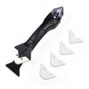 Pala selladora para cocina y baño, raspador de pegamento tres en uno, herramienta para rellenar juntas de inodoro, cortador de pegamento, pala y cuchillo
