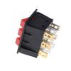 Fornecimento de Interruptor Basculante Kcd3 de 9 Pinos Vermelho 250V Ac, Interruptor Basculante de Três Posições Duas Velocidades Nove Pinos