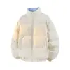 Chaqueta de Algodón Color Sólido Cuello Alto de Moda Marca Estilo Pareja Invierno 2025 Cortavientos Cálida Fashionable Versátil