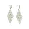 Pendientes de cadena con garra de diamante cuadrilátero para mujer, con forma de hoja, llenos de diamantes de imitación, comercio transfronterizo europeo y americano, a la moda