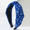 Diadema de Tela con Estampado de Ojo del Diablo de Estilo Coreano Moderna Sencilla Alta en la Parte Superior del Cráneo Distintiva Versátil Accesorios para el Cabello de Exterior para Fiesta para Mujeres