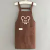 Delantal de Algodón con Mangas Largas Anti-Manchas y Resistente a las Manchas Dibujos Animados Ropa de Trabajo de Catering para Hombres y Mujeres Cocina Cocinar Ropa Protectora para el Hogar