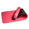 Esterilla de Yoga Bicolor de TPE, Antideslizante, Engrosada, para Deportes y Fitness, Equipo Auxiliar, Antideslizante, Amortiguadora, Silenciosa, Plegable