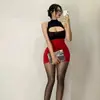 Sexy Secretário Uniforme Saia Curta Puro Sexo Lingerie Mulher Cama Pijama Quente pijama plus size terno Tentação