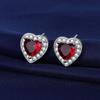 Brincos moissanite simulação transmissão ao vivo feminino ins amor prata esterlina S925 zircônia seis garras brincos moissanite brincos