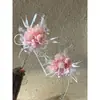 Compromiso Novia Copa Alta de Champaña Decoración Floral Recién Casados Copa para Brindis de Boda Taza de Té Flores Decorativas Rituales