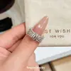 Anillo de Diamante Brillante Retorcido Multicapa de Lujo Ligero para Mujer, Moderno y Elegante, Anillo Abierto Ajustable Versátil para el Dedo Índice