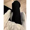 Calça Jeans Reta Marrom Maillard Feminina Outono e Inverno Veludo Engrossado Cintura Alta Versão Estreita Solta Perna Larga Arrastando no Chão
