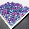Perla artificial color mágico 8 mm sin agujero degradado sirena cuentas sueltas diy hecho a mano cuentas redondas pequeñas relleno de cubo cosmético joyería