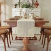 Caminho de mesa de renda estilo americano, mesa de centro vintage, mesa de chá, toalha de mesa, almofada, pano, estilo pastoral, oco, longo, tapete de chá de alta qualidade