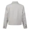 26709 High Street Estilo Americano Otoño/Invierno Motocicleta Patchwork Desestructurado Cuello Solapa Chaqueta Diseño Hombres Corto Ancho Casual Abrigo