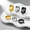 Anillos Populares Europeos y Americanos de Acero de Titanio para Hombre Transfronterizos, Anillos de Pareja de Acero Inoxidable Electrochapados al Vacío, Accesorios para Manos y Joyería
