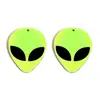 Color fluorescente transfronterizo brillo personalidad alienígena máscara astronauta colgante aretes DIY accesorios de joyería materiales