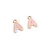 Aleación Cuentas con Letras para Goteo de Aceite Colgante Cuentas Sueltas DIY Pulsera Hecha a Mano Accesorios de Joyería Venta al por Mayor Letras Accesorios DIY