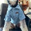 Roupas Populares para Animais de Estimação Camisa Jeans Roupas para Cães Pequenos Filhotes Teddy Bichon Pomeranian Primavera e Verão Fina Marca Moderna